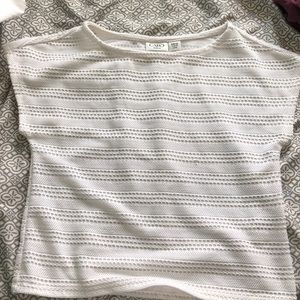 cropped white blouse